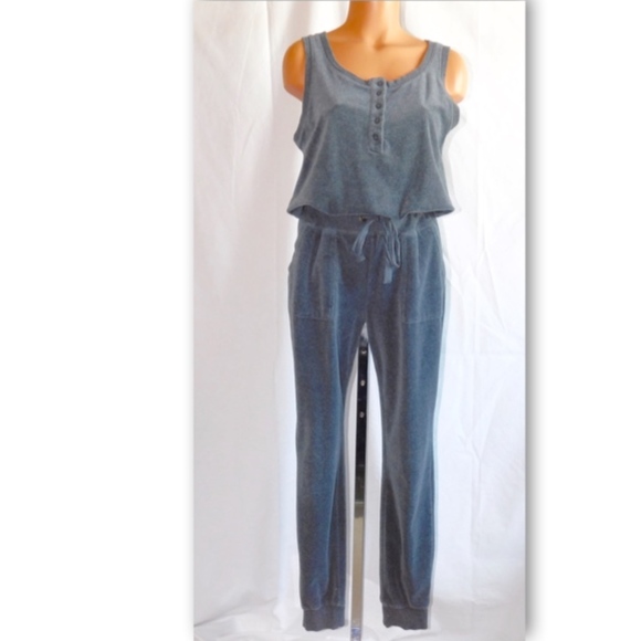 grey and pink jumpsuit